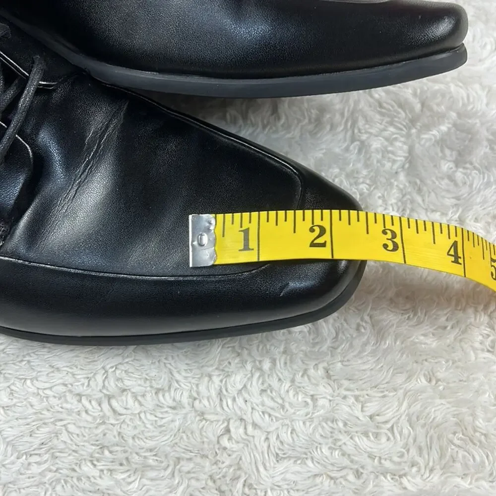 Calvin Klein Brent‎ square Moc toe oxford dress shoes in black, size 10